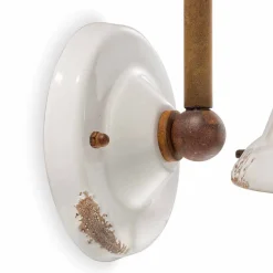 Applique da parete in ceramica e metallo Skyler stile industriale