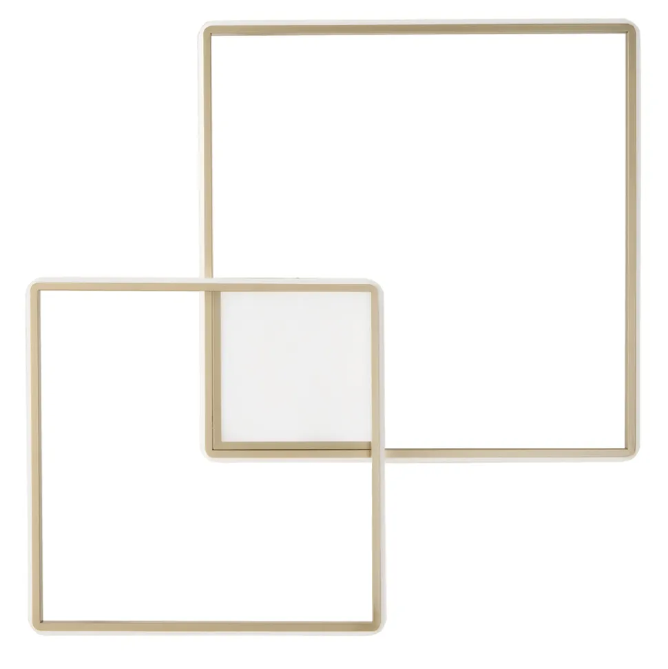 Applique da Parete in Metallo Verniciato Oro con LED Moderna - Formale
