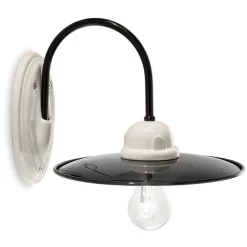 Applique da parete rustica in ceramica Ferroluce artigianale