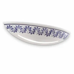 Applique in Ceramica Artigianale e Decori Blu Dipinti a Mano - Trieste