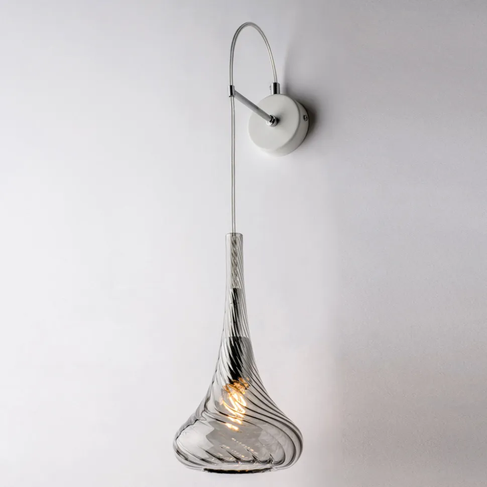 Applique in Ferro con Vetro Pyrex Made in Italy - Corinto