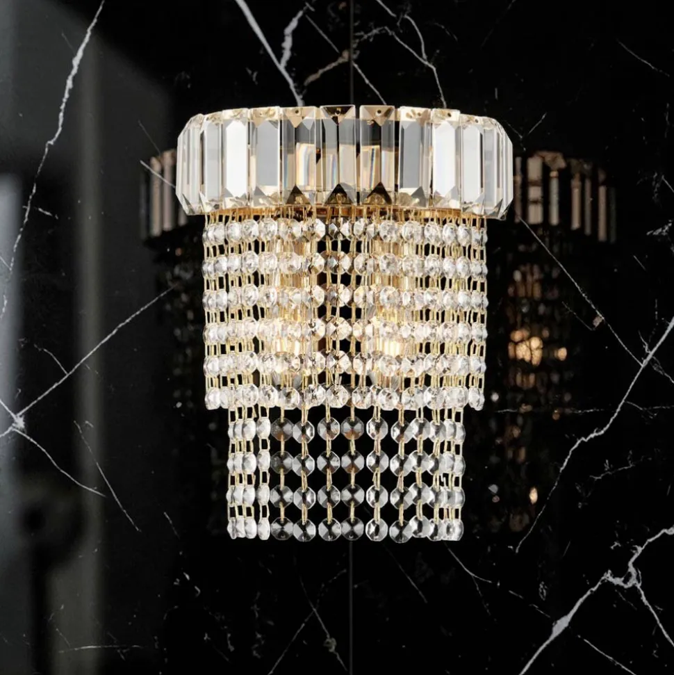Applique in Ferro Dorato con Strass Made in Italy - Kiev
