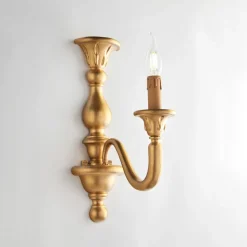 Applique in Legno con Paralumi a Candela Made in Italy - Siena
