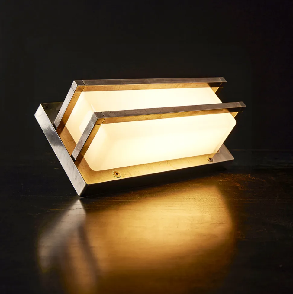 Applique in Ottone Vintage, E27 e Luce d’Atmosfera Made in Italy - Cristallo
