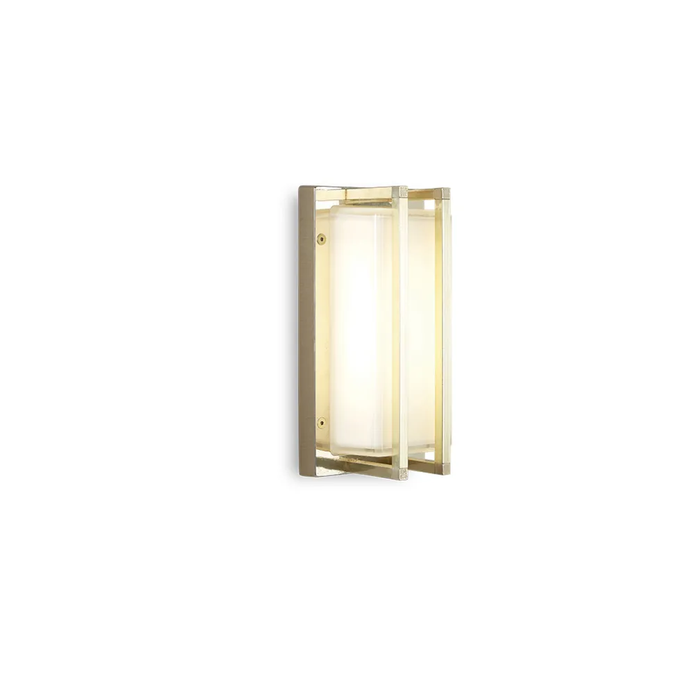 Applique in Ottone Vintage, E27 e Luce d’Atmosfera Made in Italy - Cristallo