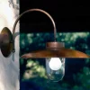 Applique La Traviata di Aldo Bernardi in rame, vetro e ottone anticato