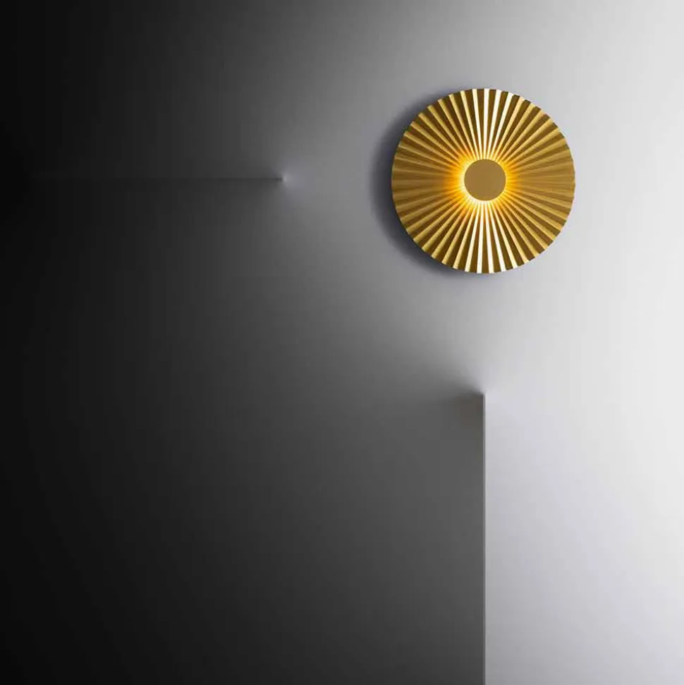 Applique LED a Parete in Ottone Plissettato Made in Italy - Pliè by Il Fanale