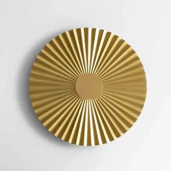 Applique LED a Parete in Ottone Plissettato Made in Italy - Pliè by Il Fanale
