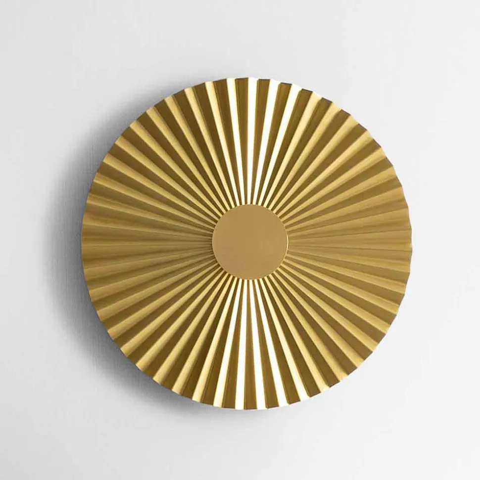 Applique LED a Parete in Ottone Plissettato Made in Italy - Pliè by Il Fanale