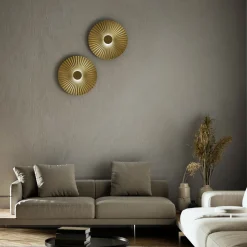 Applique LED a Parete in Ottone Plissettato Made in Italy - Pliè by Il Fanale