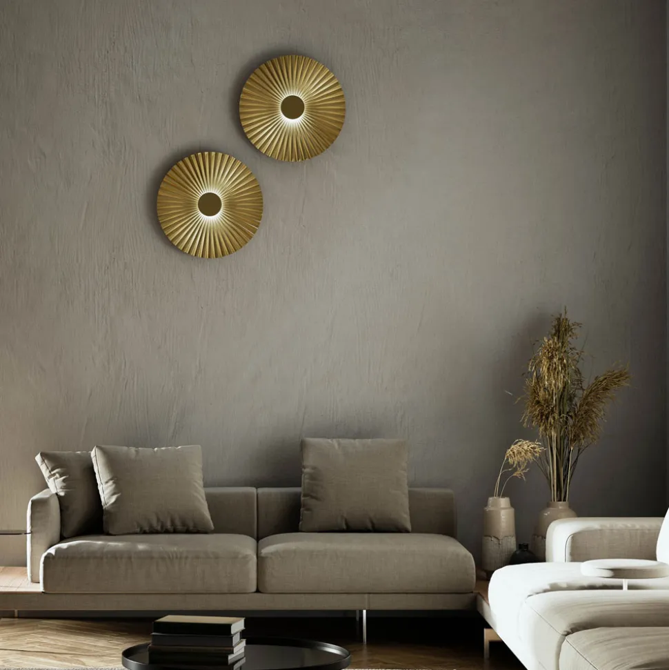 Applique LED a Parete in Ottone Plissettato Made in Italy - Pliè by Il Fanale