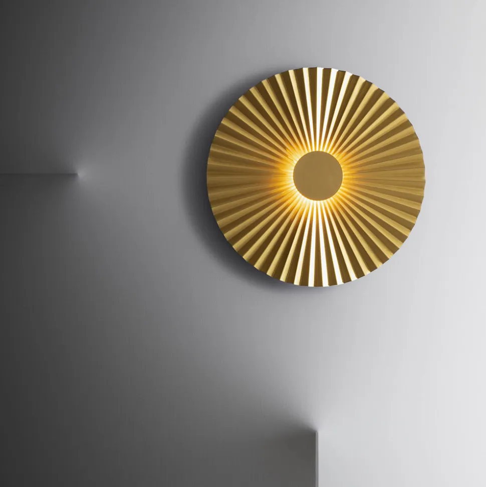 Applique LED a Parete in Ottone Plissettato Made in Italy - Pliè by Il Fanale