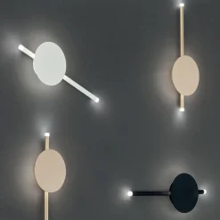 Applique LED di Design Moderno in Metallo Bianco, Nero o Oro - Lancetta