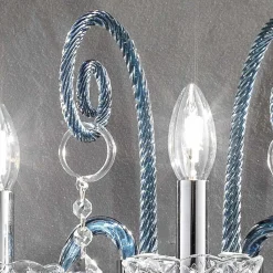 Applique 3 Luci Artigianale in Vetro di Venezia Made in Italy - Fiorentino