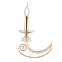 Applique 3 Luci Vetro Soffiato e Cristallo Ottico Lusso Classico - Cassea