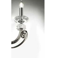 Applique 3 Luci Vetro Soffiato e Cristallo Ottico Lusso Classico - Cassea