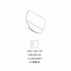 Applique Moderna con Vano per Riviste, USB e Luce LED Made in Italy - Foster
