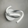 Applique Moderna in Metallo Argento, Design Minimale Led a Parete - Lumino