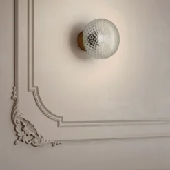 Applique Murale da Interno in Vetro Grigio Made in Italy - Lucciola