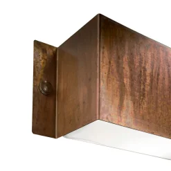 Applique Murale Rettangolare in Rame e LED Made in Italy - Esempio