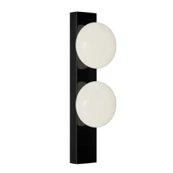Applique o Plafoniera in Alluminio e Luce in Vetro Soffiato Bianco - Alma