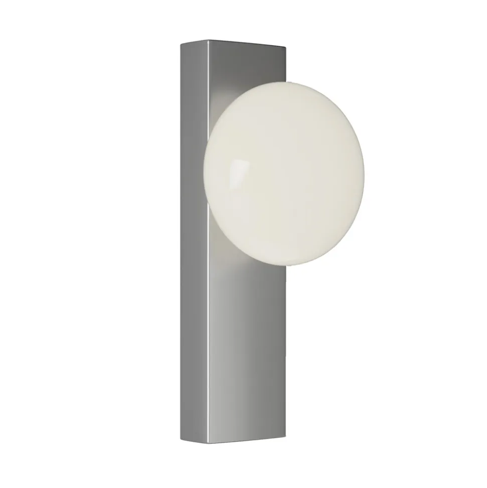 Applique o Plafoniera in Alluminio e Luce in Vetro Soffiato Bianco - Alma