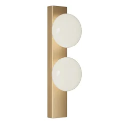 Applique o Plafoniera in Alluminio e Luce in Vetro Soffiato Bianco - Alma