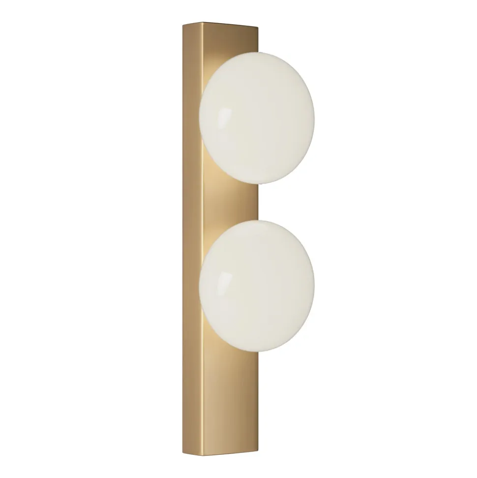 Applique o Plafoniera in Alluminio e Luce in Vetro Soffiato Bianco - Alma