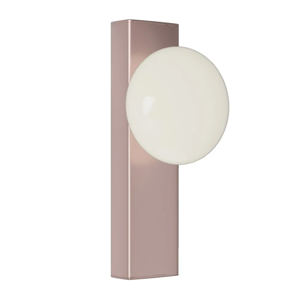 Applique o Plafoniera in Alluminio e Luce in Vetro Soffiato Bianco - Alma