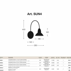 Applique per esterni in ottone finitura nichel Jasmine di Aldo Bernardi