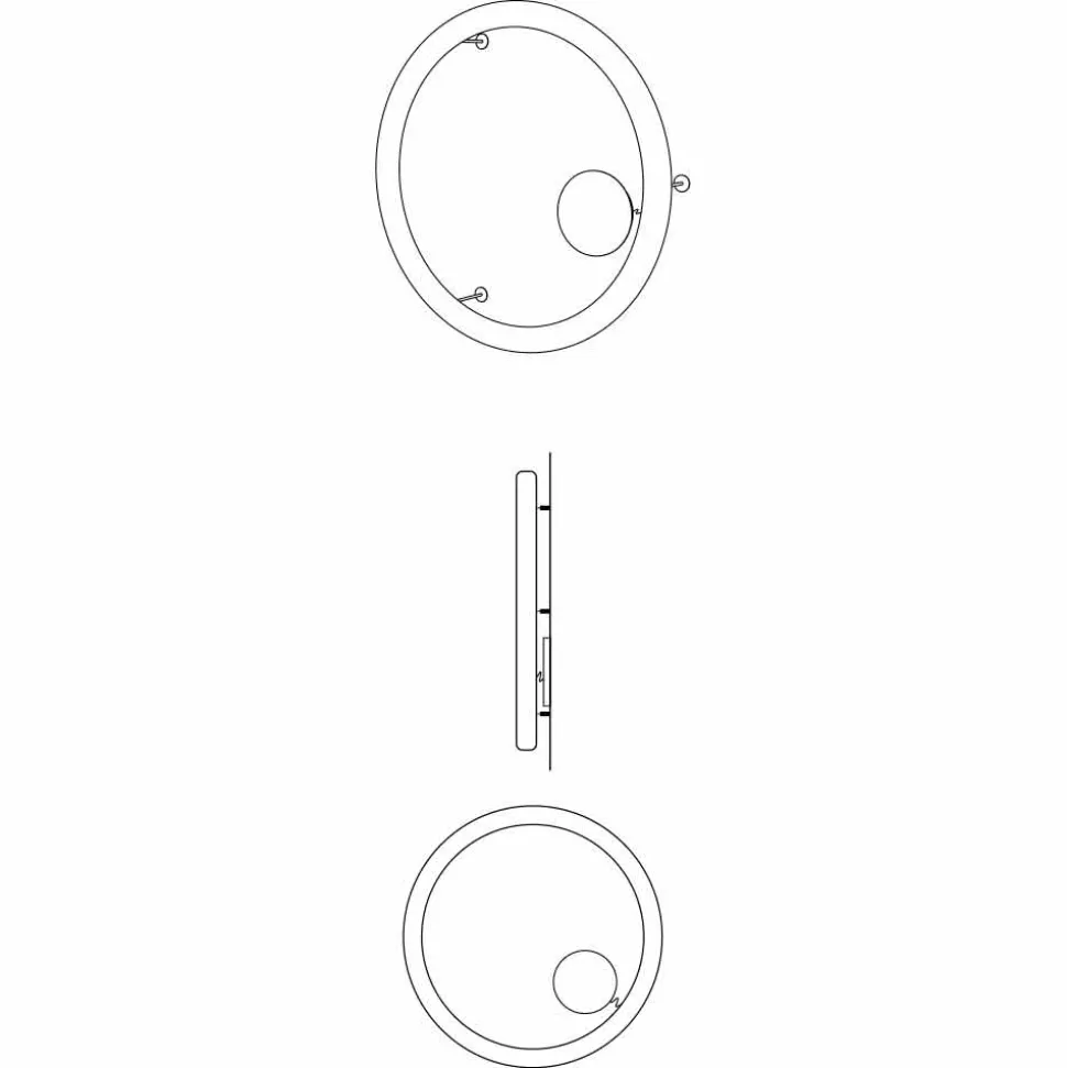 Applique Rotonda a LED Moderna Made in Italy in Polietilene - Slide Giotto