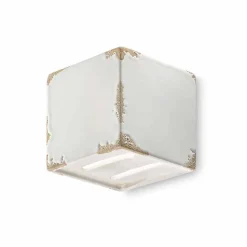 Applique vintage a forma di cubo in ceramica Connie Ferroluce