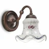 Applique Vintage Artigianale Ferro e Ceramica e Decoro a Mano - Chieti