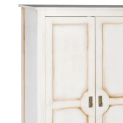 Armadio in Legno Bianco Patinato con 2 Ante Made in Italy - Agni