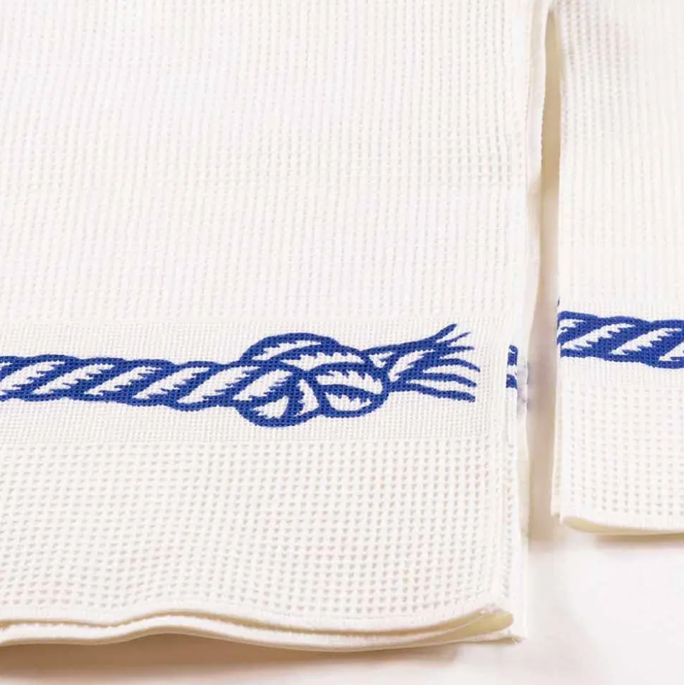 Asciugamano con Stampa Artigianale Artistica in Cotone Pezzo Unico Made in Italy