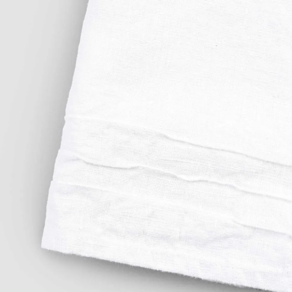 Asciugamano da Bagno in Lino Pesante Bianco Lusso Italiano Artigianale - Jojoba