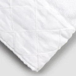 Asciugamano Viso in Spugna di Cotone Bianco con Decoro Geometrico - Gimmy