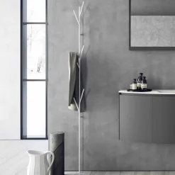 Attaccapanni da Terra di Design Moderno in Metallo Bianco o Cromo - Kottac