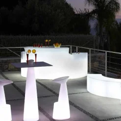 Bancone bar luminoso da esterno moderno Slide Break Bar made in Italy