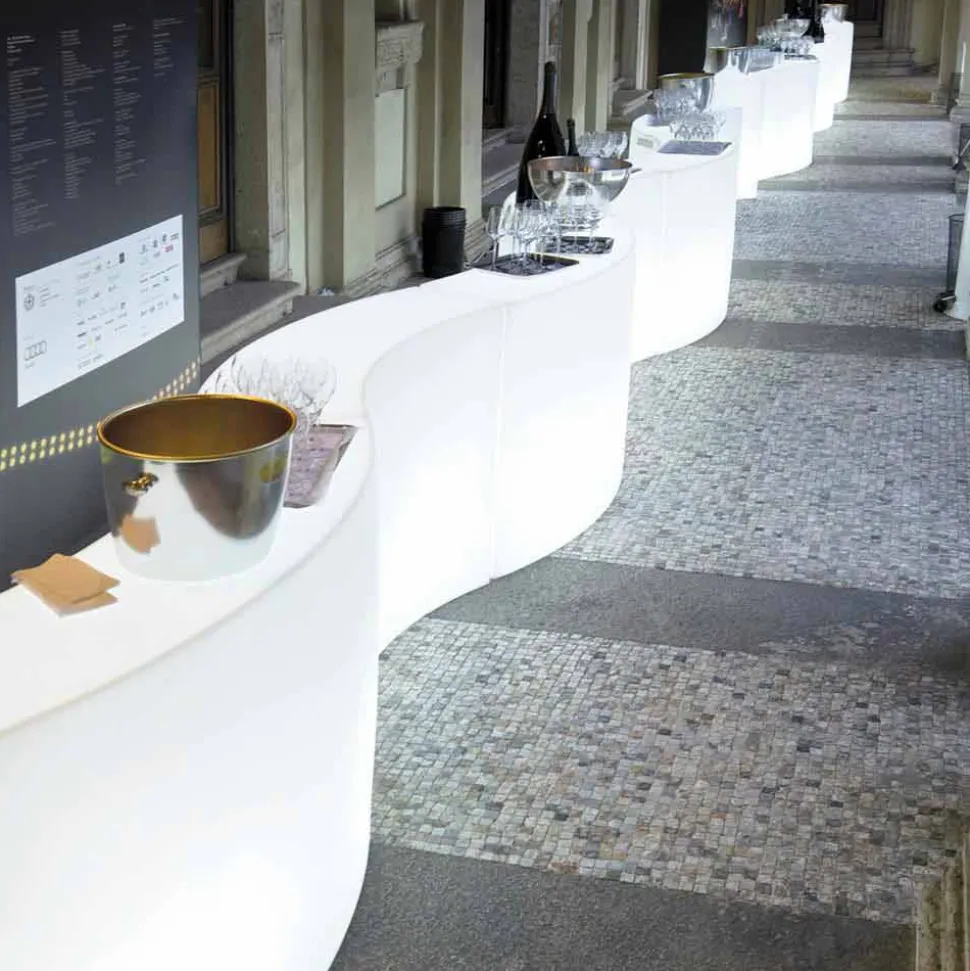 Bancone bar luminoso modulare per giardino Slide Snack Bar