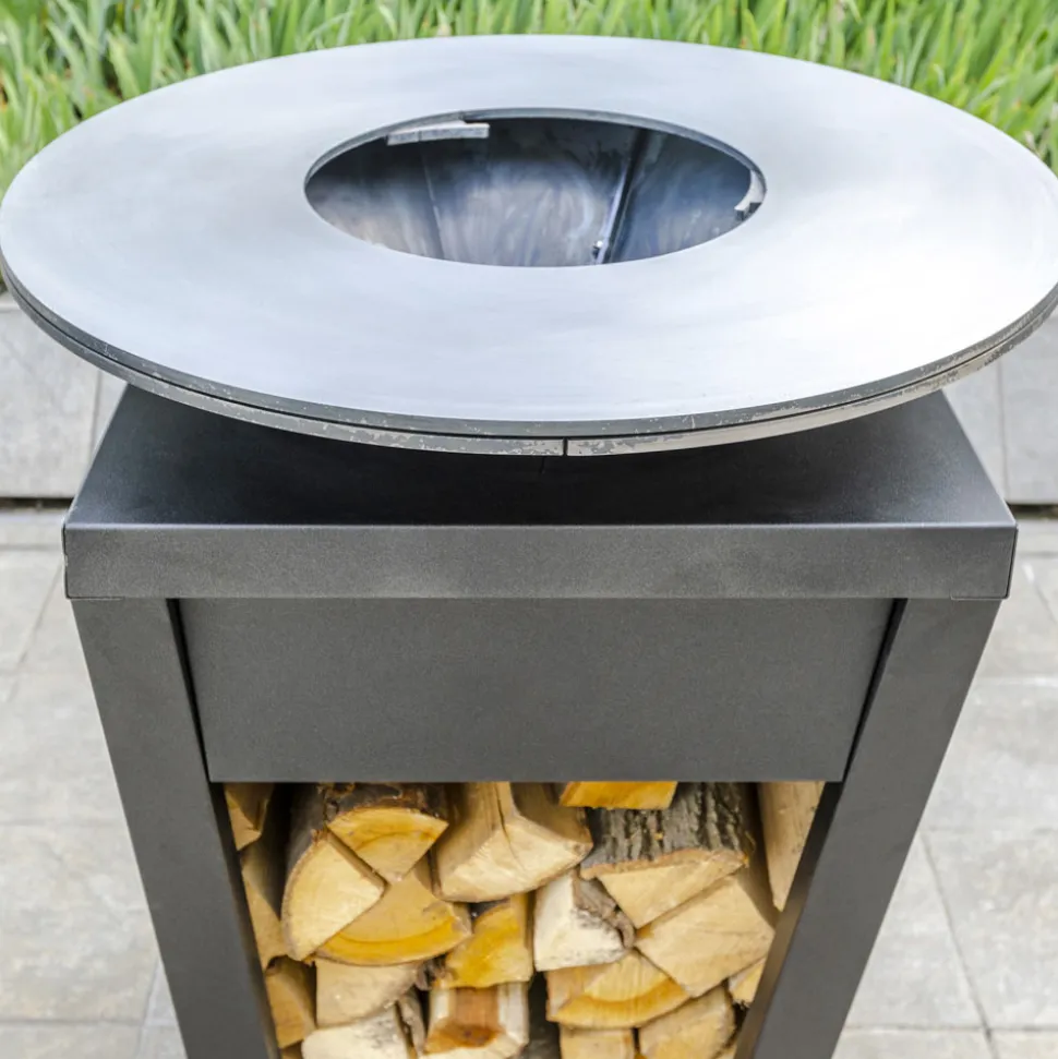 Barbecue a Legna con Piastra Cottura e Vano Porta Legna - Ferran