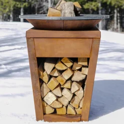Barbecue a Legna con Piastra Cottura e Vano Porta Legna - Ferran