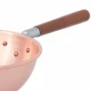 Bastardella in Rame Massiccio Liscio con Manico in Legno 36 cm - Giampiero