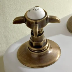 Batteria Bidet 3 Fori Erogazione Interna Ottone e Maniglie a Farfalla - Miriano
