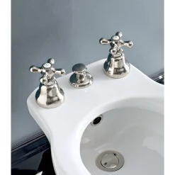 Batteria Bidet 3 Fori Scarico Erogazione Interna Ottone Artigianale - Ercolina