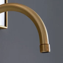 Batteria Lavabo 3 Fori Bocca Alta con Scarico Ottone Made in Italy - Red