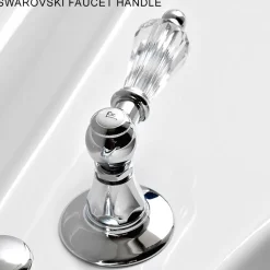 Batteria Lavabo 3 Fori con Scarico Ottone Stile Classico Artigianale - Noriana