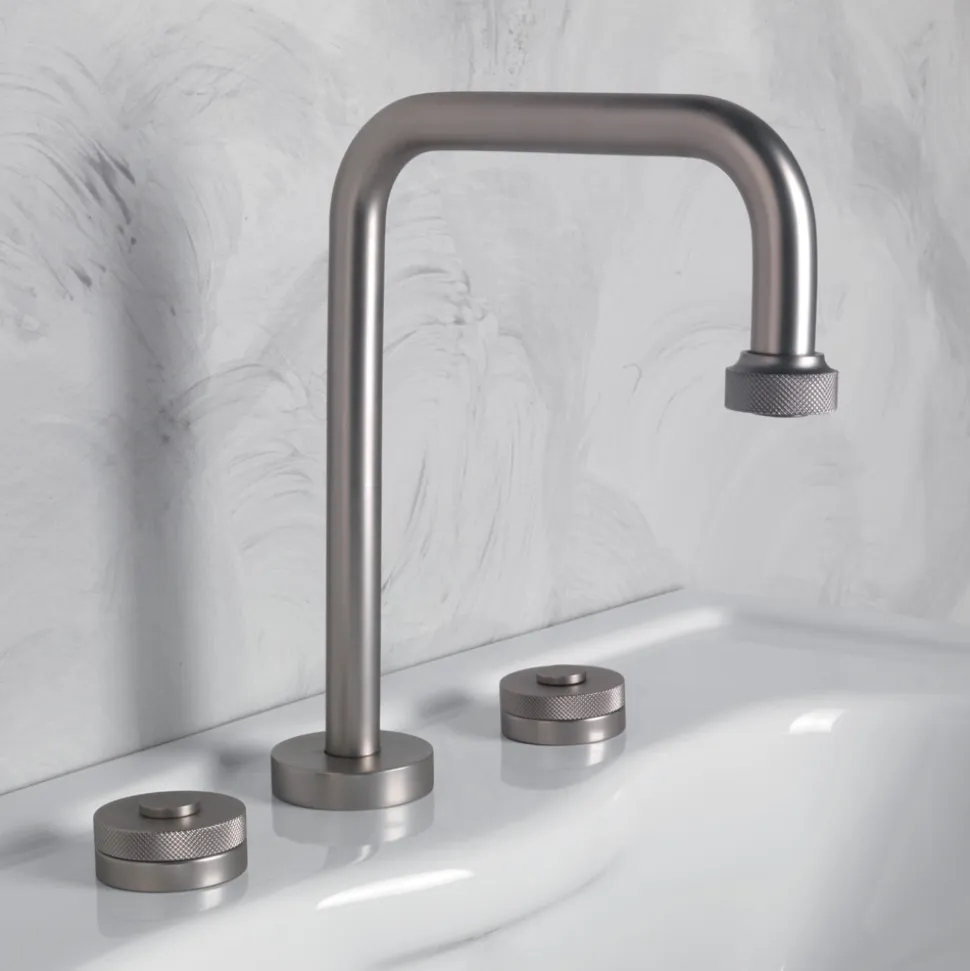 Batteria Lavabo Moderna 3 Fori con Scarico Made in Italy - Quito