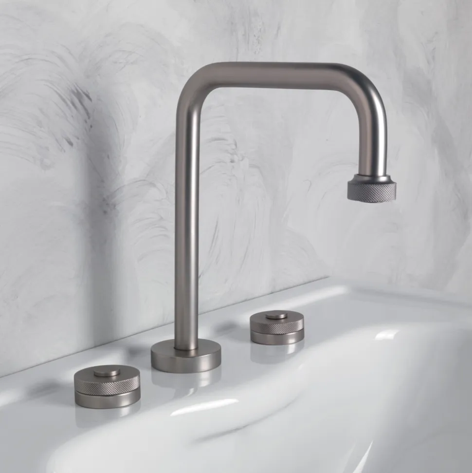 Batteria Lavabo Moderna 3 Fori con Scarico Made in Italy - Quito