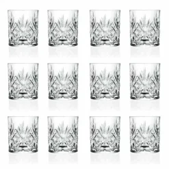 Bicchiere Double Old Fashioned, Stile Vintage Eco Cristallo 12 Pezzi - Cantabile